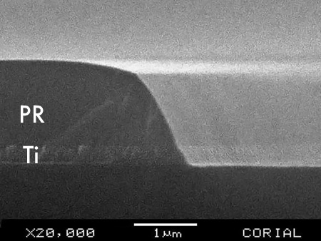 Low pressure RIE etching of Titanium on 150 mm wafer